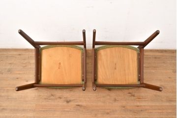 ヴィンテージ家具　デンマークビンテージ　チーク材　北欧家具らしい温もり溢れる佇まいが魅力のチェア2脚セット(ダイニングチェア、椅子)(R-051462)