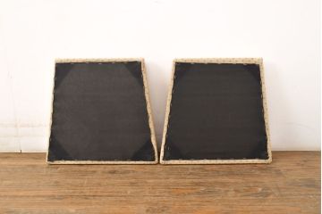 フランスアンティーク　オーク材　背もたれのデザインがエレガントなダイニングチェア2脚セット(椅子、イス、ビンテージ)(R-051463)