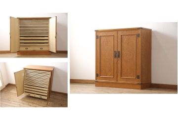 中古　美品　漆塗り　屋久杉の木目が高級感を演出する和服箪笥(着物箪笥、和タンス)(R-051471)