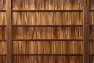 和製アンティーク　透かし彫りがアクセントの御簾戸3枚セット(建具、簾戸、簀戸、葭戸、夏障子、すど、葦戸)(R-051472)