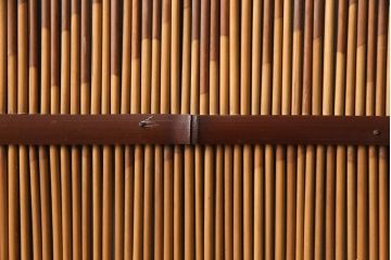 和製アンティーク　透かし彫りがアクセントの御簾戸3枚セット(建具、簾戸、簀戸、葭戸、夏障子、すど、葦戸)(R-051472)