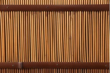 和製アンティーク　透かし彫りがアクセントの御簾戸3枚セット(建具、簾戸、簀戸、葭戸、夏障子、すど、葦戸)(R-051472)