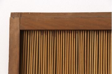 和製アンティーク　透かし彫りがアクセントの御簾戸3枚セット(建具、簾戸、簀戸、葭戸、夏障子、すど、葦戸)(R-051472)