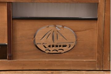 和製アンティーク　透かし彫りがアクセントの御簾戸3枚セット(建具、簾戸、簀戸、葭戸、夏障子、すど、葦戸)(R-051472)