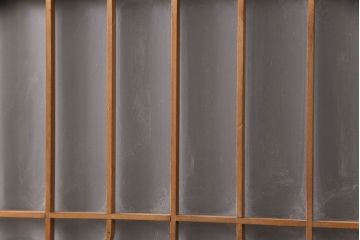 和製アンティーク　麻の葉　組子がおしゃれなガラス戸2枚セット(引き戸、建具)(R-051474)