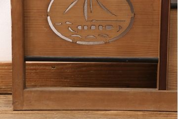 和製アンティーク　透かし彫りがアクセントの御簾戸1枚(建具、簾戸、簀戸、葭戸、夏障子、すど、葦戸)(R-051477)