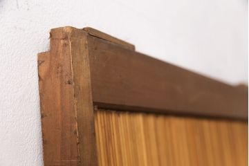 和製アンティーク　透かし彫りがアクセントの御簾戸1枚(建具、簾戸、簀戸、葭戸、夏障子、すど、葦戸)(R-051477)