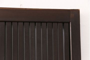和製アンティーク　ダイヤガラス　幅広の縦格子が珍しい格子戸4枚セット(引き戸、建具)(R-051478)