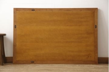 中古　美品　横浜ダニエル(Daniel)　滑らかな木肌と温かみのある色味が魅力のシンプルなウォールミラー(壁掛け鏡)(R-051481)