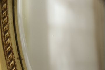 中古　美品　イタリア輸入家具　透かし彫りが素晴らしい!美術品のようなウォールミラー(壁掛け鏡)(R-051484)