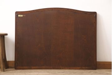 中古　北海道民芸家具　シックな木製フレームのミラー(鏡)(定価約7万円)(R-051488)