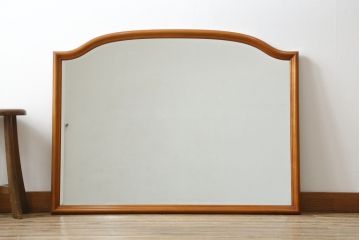 中古　美品　横浜ダニエル　シンプルながらも気品漂うウォールミラー(壁掛け鏡)(定価約16万円)(R-051490)