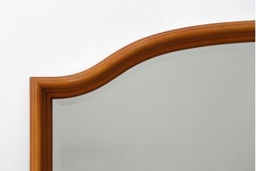 中古　美品　横浜ダニエル　シンプルながらも気品漂うウォールミラー(壁掛け鏡)(定価約16万円)(R-051490)