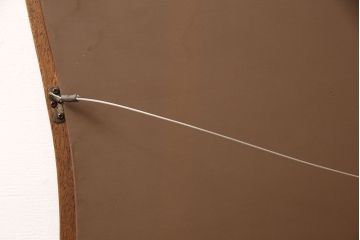 中古　美品　DREXEL HERITAGE(ドレクセルヘリテイジ)　Touraine(ツーレイン)　マホガニー材　凝ったつくりのウォールミラー(壁掛け鏡)(R-051491)