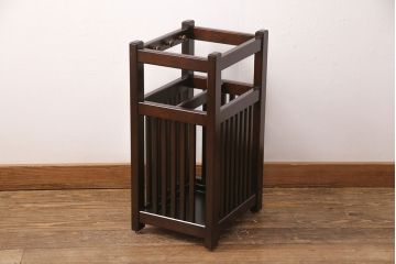 中古　北海道民芸家具　希少な絶版品!和モダンな雰囲気づくりにぴったりの傘立て(カサ立て、スタンド)(R-051495)