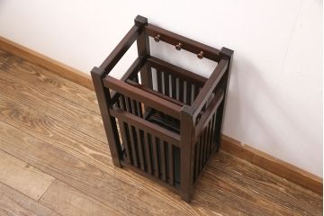 中古　北海道民芸家具　希少な絶版品!和モダンな雰囲気づくりにぴったりの傘立て(カサ立て、スタンド)(R-051495)
