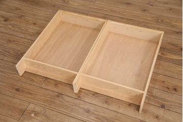 中古　国産手造り家具　総イチョウ材　極厚な一枚板(60mm)の天板が高級感を漂わせる片袖机(プレジデントデスク、ワークデスク、在宅ワーク、在宅用)(R-051500)