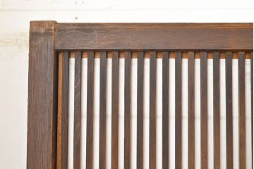 ヴィンテージ建具　和製ビンテージ　趣深い佇まいの裏障子付き格子戸4枚セット(引き戸、建具)(R-051504)