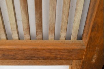 ヴィンテージ建具　和製ビンテージ　趣深い佇まいの裏障子付き格子戸4枚セット(引き戸、建具)(R-051504)