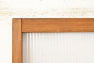 和製アンティーク　お洒落な空間作りを叶える、モールガラス入りのガラス扉1枚(建具、ドア)(R-051511)