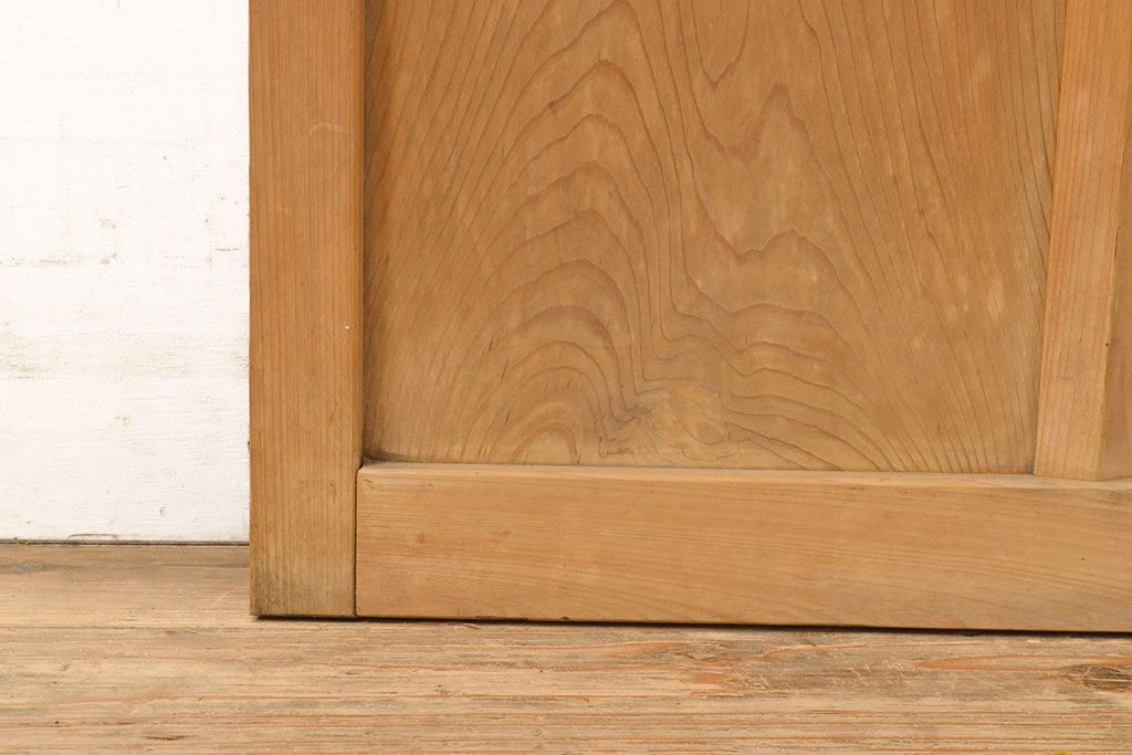 和製アンティーク　お洒落な空間作りを叶える、モールガラス入りのガラス扉1枚(建具、ドア)(R-051511)