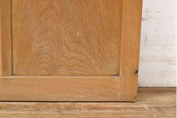 和製アンティーク　お洒落な空間作りを叶える、モールガラス入りのガラス扉1枚(建具、ドア)(R-051511)