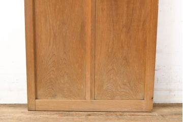 和製アンティーク　お洒落な空間作りを叶える、モールガラス入りのガラス扉1枚(建具、ドア)(R-051511)