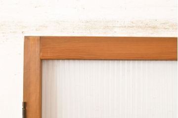 和製アンティーク　お洒落な空間作りを叶える、モールガラス入りのガラス扉1枚(建具、ドア)(R-051511)