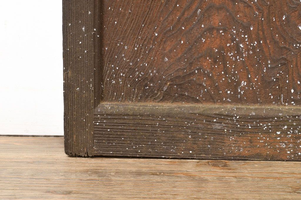 和製アンティーク　懐かしい雰囲気が漂う格子のガラス戸2枚セット(建具、引き戸)(R-051512)