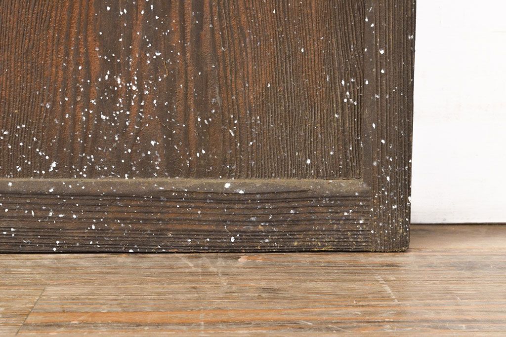 和製アンティーク　懐かしい雰囲気が漂う格子のガラス戸2枚セット(建具、引き戸)(R-051512)