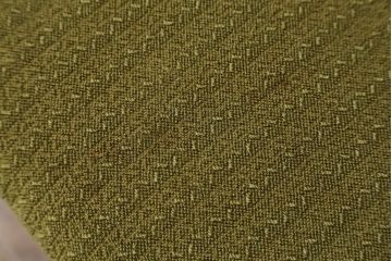 デンマークビンテージ　北欧家具　グリーンのファブリックとチーク材の木色が温かみのある空間を演出するチェア4脚セット(ダイニングチェア、ヴィンテージ)(R-051514)