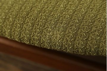 デンマークビンテージ　北欧家具　グリーンのファブリックとチーク材の木色が温かみのある空間を演出するチェア4脚セット(ダイニングチェア、ヴィンテージ)(R-051514)