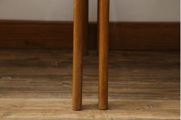 デンマークビンテージ　北欧家具　グリーンのファブリックとチーク材の木色が温かみのある空間を演出するチェア4脚セット(ダイニングチェア、ヴィンテージ)(R-051514)