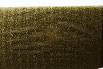 デンマークビンテージ　北欧家具　グリーンのファブリックとチーク材の木色が温かみのある空間を演出するチェア4脚セット(ダイニングチェア、ヴィンテージ)(R-051514)