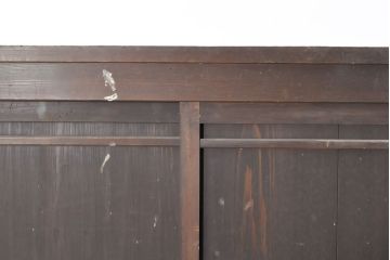 和製アンティーク　前面ヒノキ材　特大サイズ!九尺収納箪笥キャビネット(重ね箪笥、水屋箪笥、食器棚、収納棚)(R-051515)