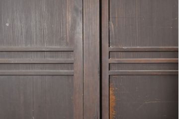 和製アンティーク　前面ヒノキ材　特大サイズ!九尺収納箪笥キャビネット(水屋箪笥、食器棚、収納棚、サイドボード)(R-051516)