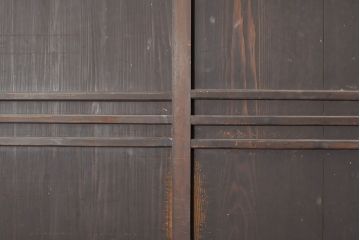 和製アンティーク　前面ヒノキ材　特大サイズ!九尺収納箪笥キャビネット(水屋箪笥、食器棚、収納棚、サイドボード)(R-051516)
