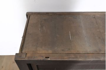 和製アンティーク　前面ヒノキ材　特大サイズ!九尺収納箪笥キャビネット(水屋箪笥、食器棚、収納棚、サイドボード)(R-051517)