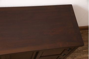 中古　美品　松本民芸家具　中古ではなかなかお目にかかれない、希少なN型朝鮮棚(サイドボード、サイドキャビネット、テレビ台、テレビボード、ローボード)(定価約52万円)(R-051521)