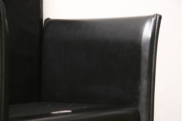 中古　美品　Cassina(カッシーナ)　401 BREAK(ブレーク)　MARIO BELLINI(マリオベリーニ)　キャスター付きアームチェア(ダイニングチェア、一人掛けソファ、1P)(定価約46万円)(R-051528)