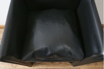 中古　美品　Cassina(カッシーナ)　401 BREAK(ブレーク)　MARIO BELLINI(マリオベリーニ)　キャスター付きアームチェア(ダイニングチェア、一人掛けソファ、1P)(定価約46万円)(R-051530)