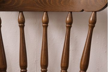 ヴィンテージ家具　和製ビンテージ　柏木工(KASHIWA・カシワ)　天板デコラ板　木の温もりを感じられるダイニングセット(ダイニングテーブル、4人掛け、ダイニングチェア4脚、板座チェア)(R-051533)