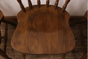 ヴィンテージ家具　和製ビンテージ　柏木工(KASHIWA・カシワ)　天板デコラ板　木の温もりを感じられるダイニングセット(ダイニングテーブル、4人掛け、ダイニングチェア4脚、板座チェア)(R-051533)