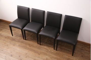 中古　美品　2019年製　アビタスタイル(AbitaStyle)　TRICK(トリック)チェア　MYC0550　シックモダンなインテリアに合うチェア4脚セット(定価 4脚で約10万4千円)(ダイニングチェア、イス、椅子)(R-051534)
