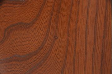 中古　美品　民芸家具　ケヤキ材製・中桐材　力強い杢目と品が漂う美しい佇まいが魅力の文机(片袖机)(R-051536)