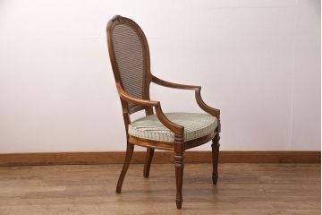 中古　美品　DREXEL HERITAGE(ドレクセルヘリテイジ)　Cameo Classics(キャメオクラシックス)　格調高い雰囲気が魅力のマホガニー製アームチェア(定価約33万円)(椅子、ダイニングチェア)(R-051539)