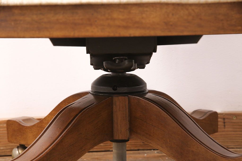 中古　美品　DREXEL HERITAGE(ドレクセルヘリテイジ)　Cameo Classics(キャメオクラシックス)　格調高い雰囲気が魅力のマホガニー製デスクチェア(定価約40万円)(椅子、オフィスチェア)(R-051540)