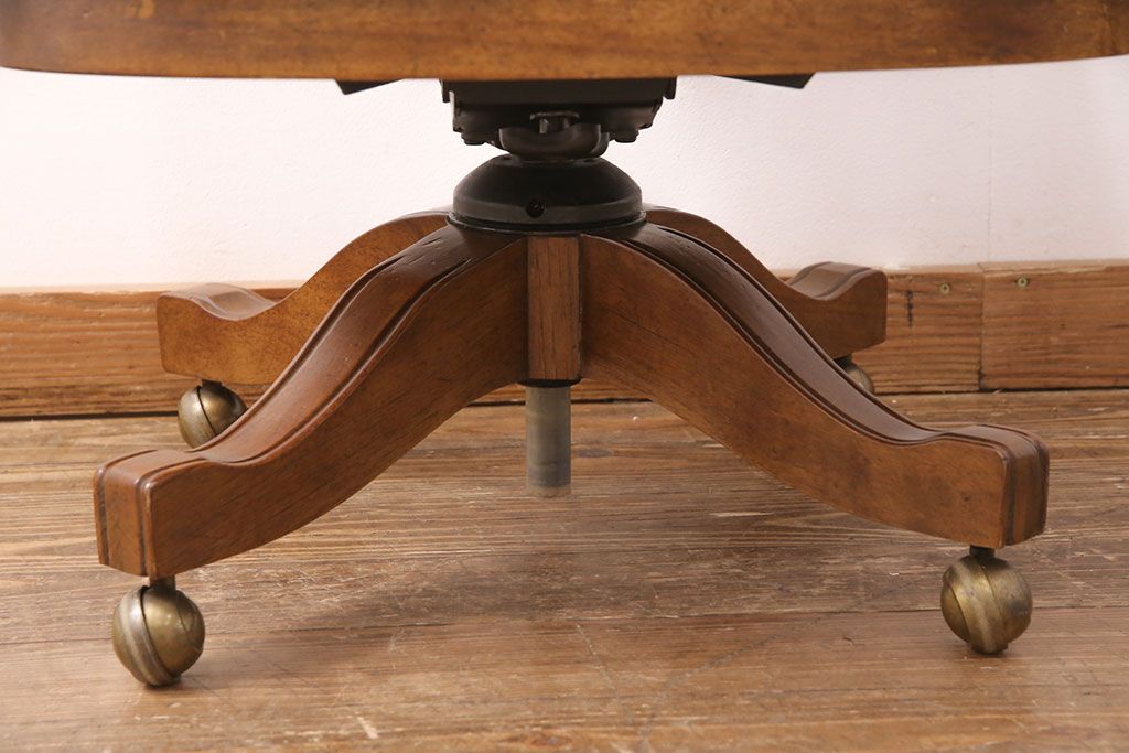 中古　美品　DREXEL HERITAGE(ドレクセルヘリテイジ)　Cameo Classics(キャメオクラシックス)　格調高い雰囲気が魅力のマホガニー製デスクチェア(定価約40万円)(椅子、オフィスチェア)(R-051540)