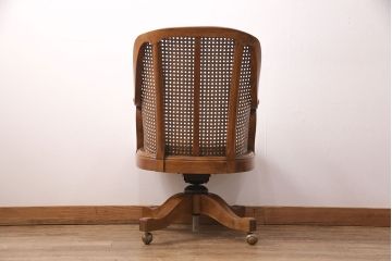 中古　美品　DREXEL HERITAGE(ドレクセルヘリテイジ)　Cameo Classics(キャメオクラシックス)　格調高い雰囲気が魅力のマホガニー製デスクチェア(定価約40万円)(椅子、オフィスチェア)(R-051540)