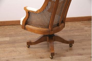 中古　美品　DREXEL HERITAGE(ドレクセルヘリテイジ)　Cameo Classics(キャメオクラシックス)　格調高い雰囲気が魅力のマホガニー製デスクチェア(定価約40万円)(椅子、オフィスチェア)(R-051540)